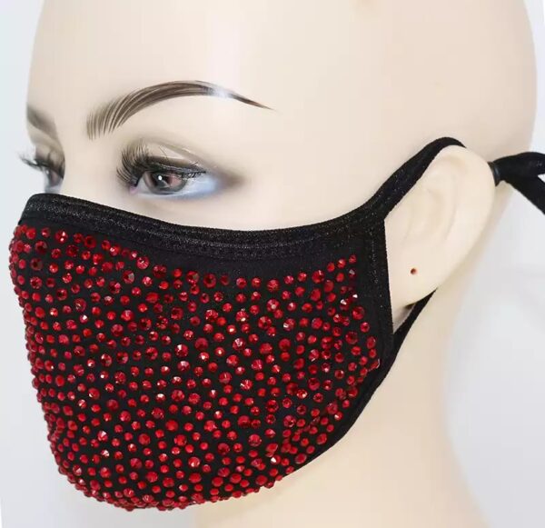 black+ red rhinestone mask - Image 2