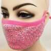 hot pink + AB rhinestone mask - Image 2