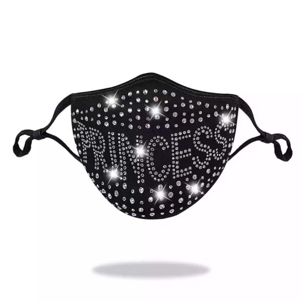 princess pattern rhinestone mask - Image 2
