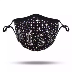 boss pattern + AB rhinestone mask