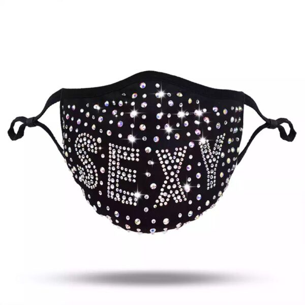 sexy pattern rhinestone mask - Image 3