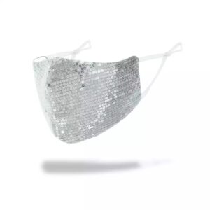 white Sequin mask