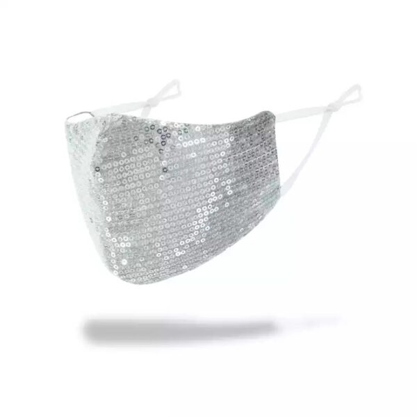 white Sequin mask - Image 2