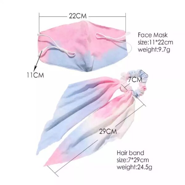 tie dye mask and hair scrunchies - Image 3