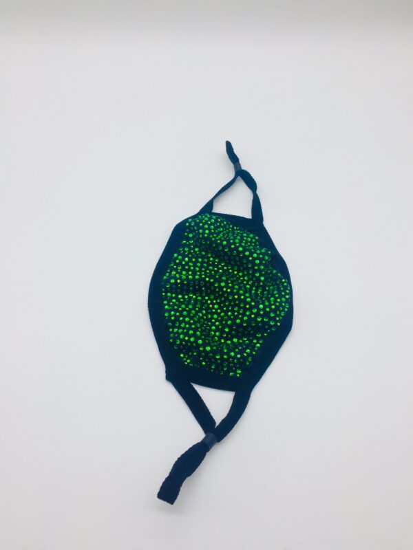 green rhinestone mask - Image 4