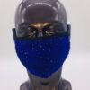black + blue rhinestone mask - Image 4