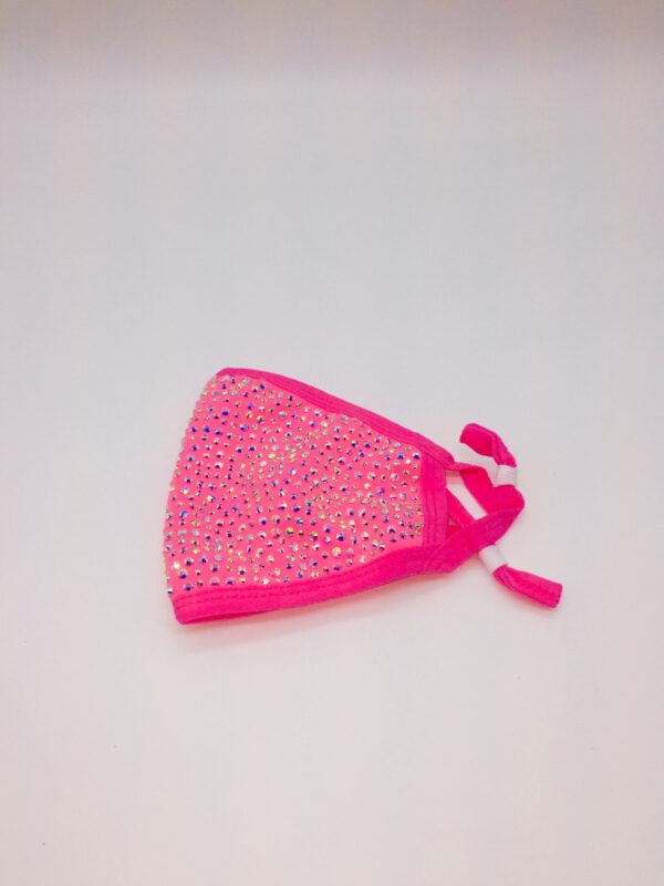 hot pink + AB rhinestone mask - Image 6