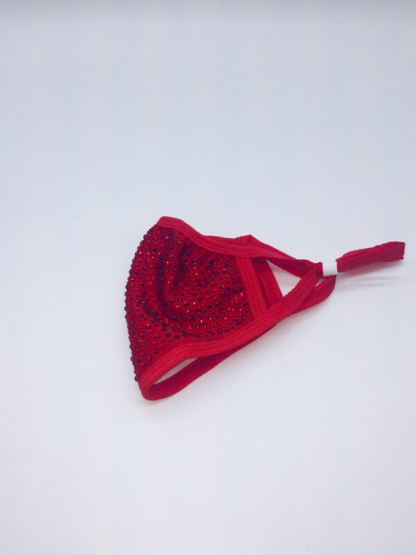 red+red rhinestone mask - Image 5