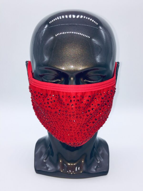 red+red rhinestone mask - Image 3
