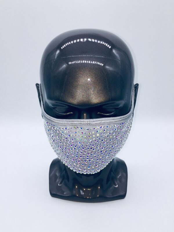 grey + AB rhinestone mask - Image 3