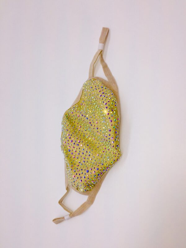 beige + AB rhinestone mask - Image 5