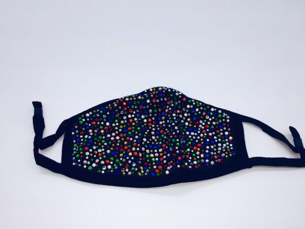 black + mix rhinestone mask - Image 5