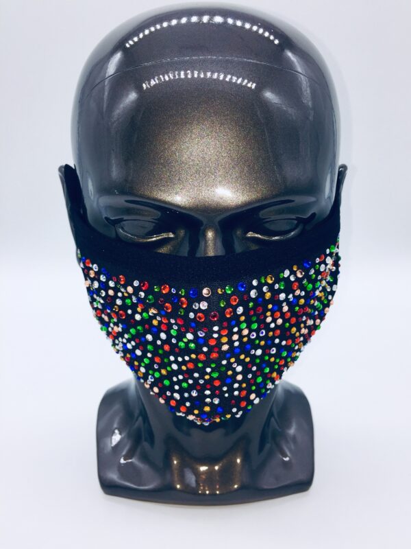 black + mix rhinestone mask - Image 4