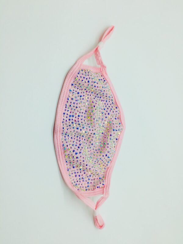 pink + AB rhinestone mask - Image 4