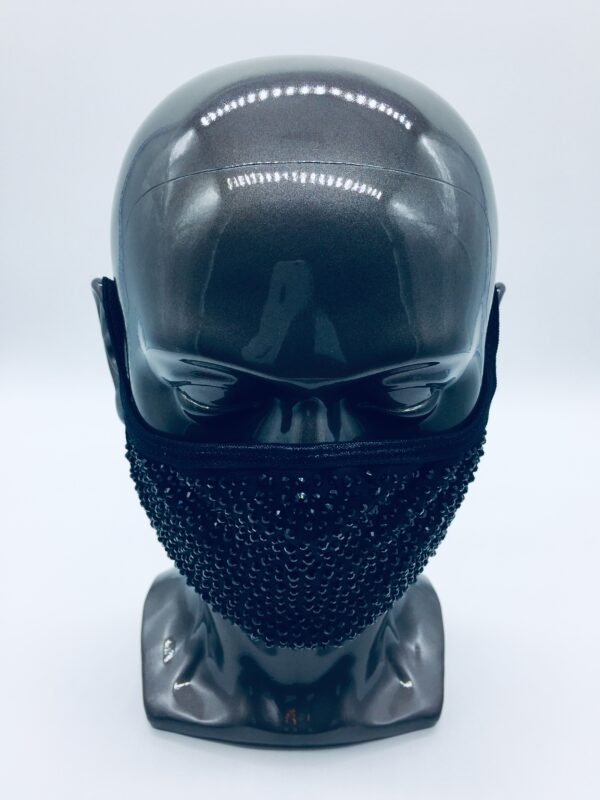 black rhinestone mask