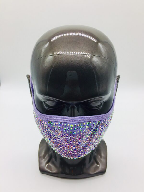 Lilac + AB rhinestone mask - Image 4
