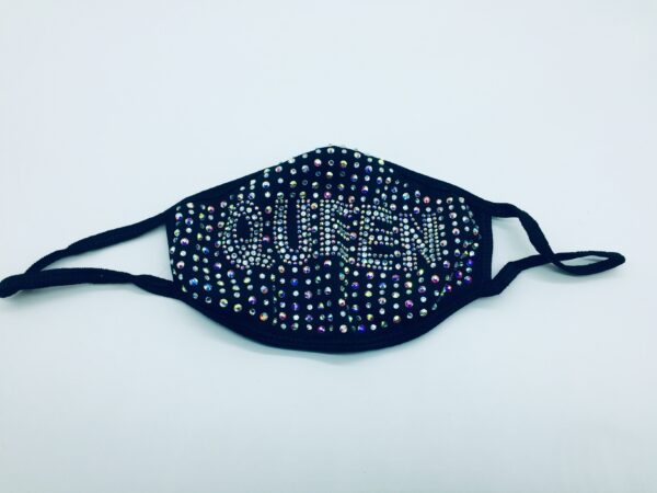 queen pattern +AB rhinestone mask - Image 5