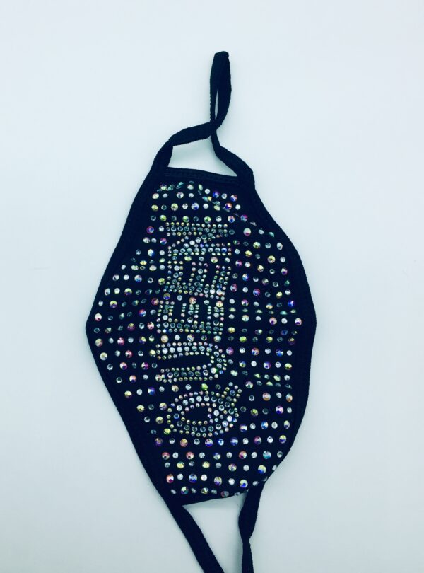 queen pattern +AB rhinestone mask - Image 4