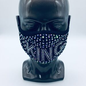 king pattern + AB rhinestone mask
