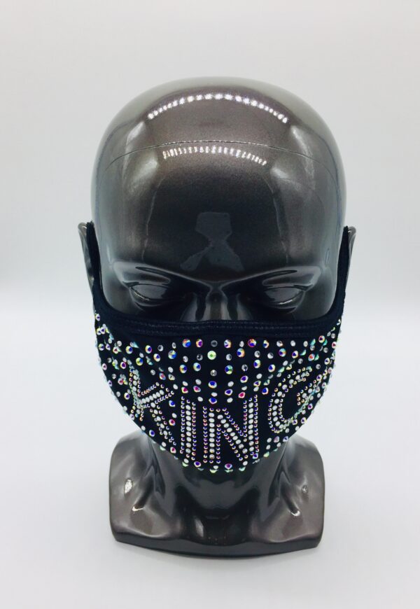 king pattern + AB rhinestone mask - Image 5