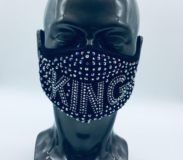 king pattern + AB rhinestone mask - Image 3