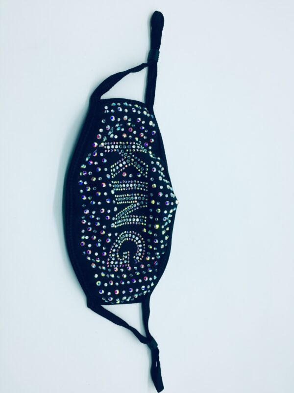 king pattern + AB rhinestone mask - Image 4