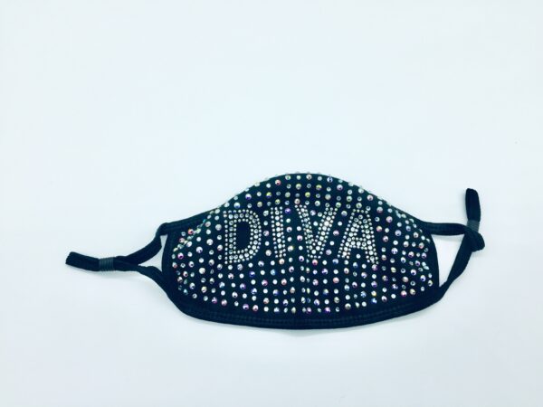 diva pattern rhinestone mask - Image 3