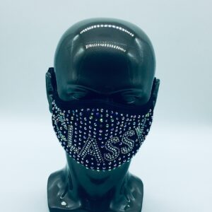 classy pattern + AB rhinestone mask