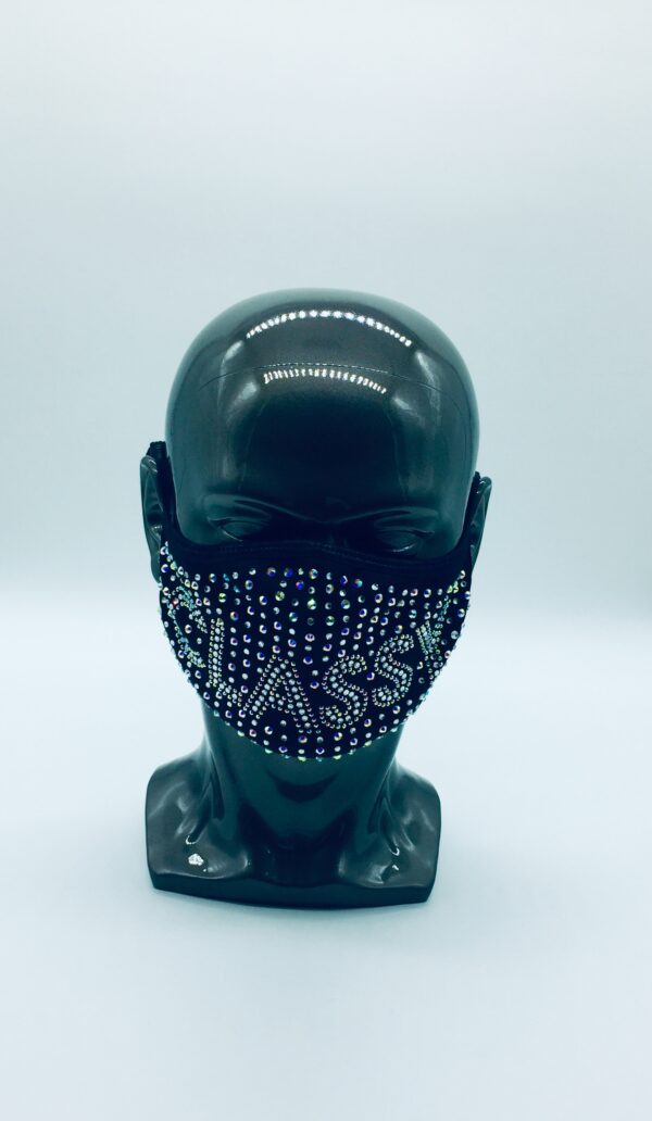classy pattern + AB rhinestone mask