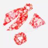 red silk 3 piece mask set - Image 3