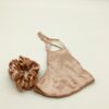 rose gold silk and scrunchie mask set - Image 5
