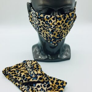 leopard print mask set