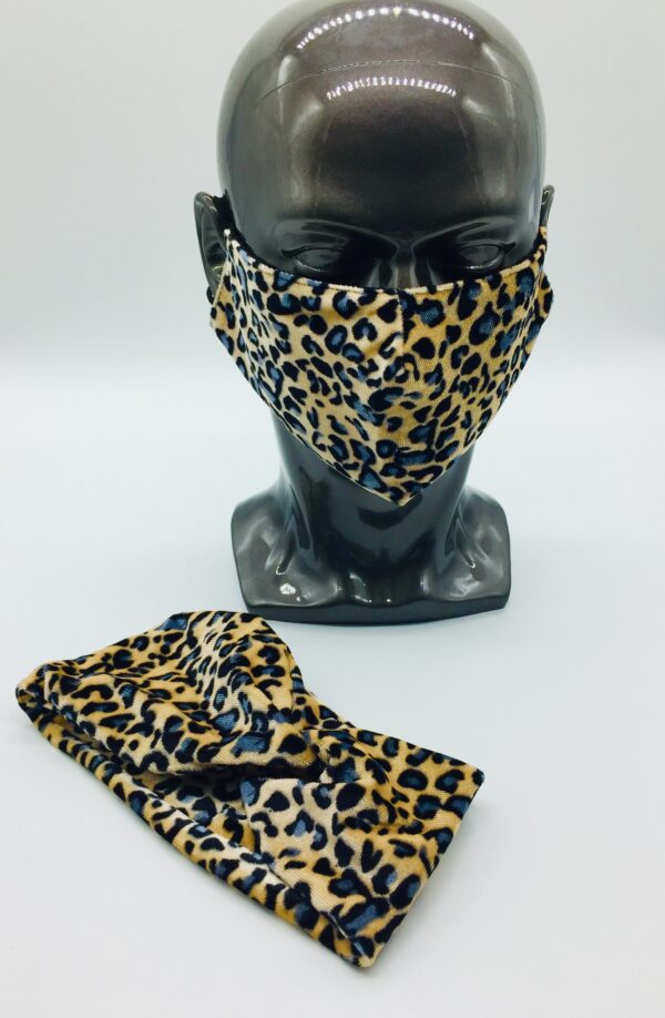 leopard print mask set