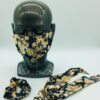 silk black floral design mask - Image 3