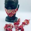 red silk 3 piece mask set - Image 2