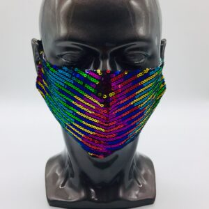 multi color sequin mask