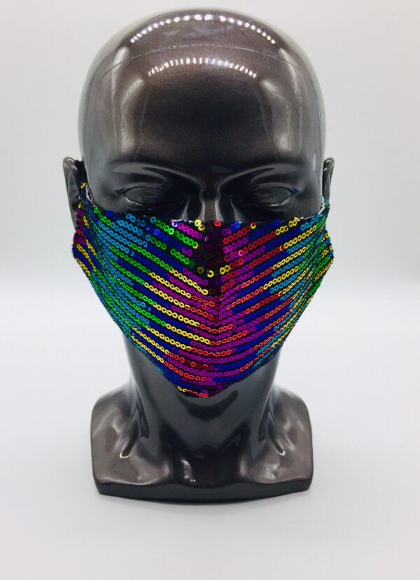 multi color sequin mask