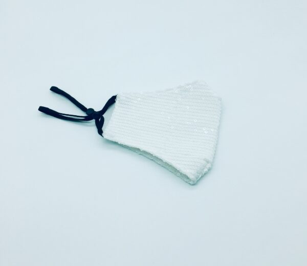 white Sequin mask - Image 3