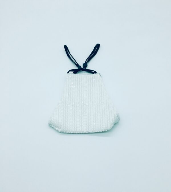 white Sequin mask - Image 5