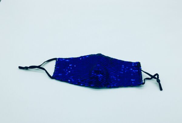 blue Sequin mask - Image 3