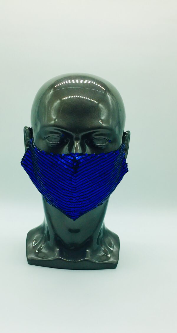blue Sequin mask - Image 4