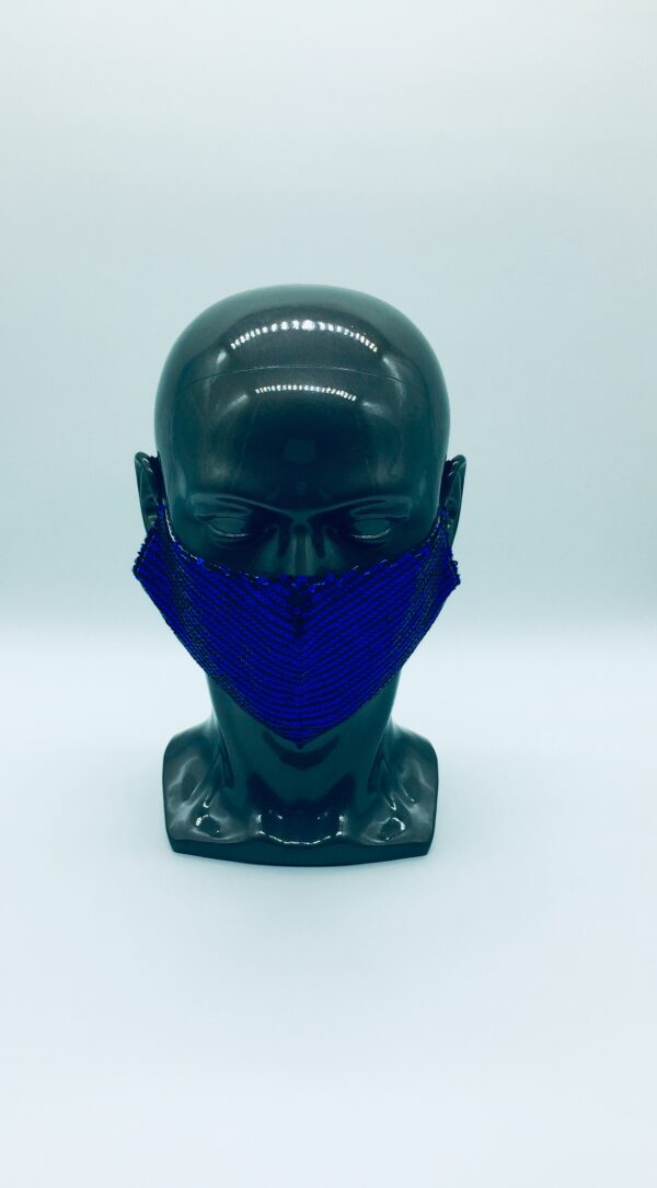 blue Sequin mask