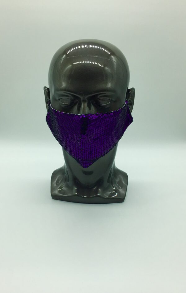 purple Sequin mask - Image 3