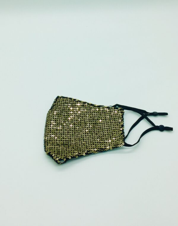 gold Sequin mask - Image 2