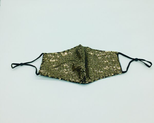 gold Sequin mask - Image 3