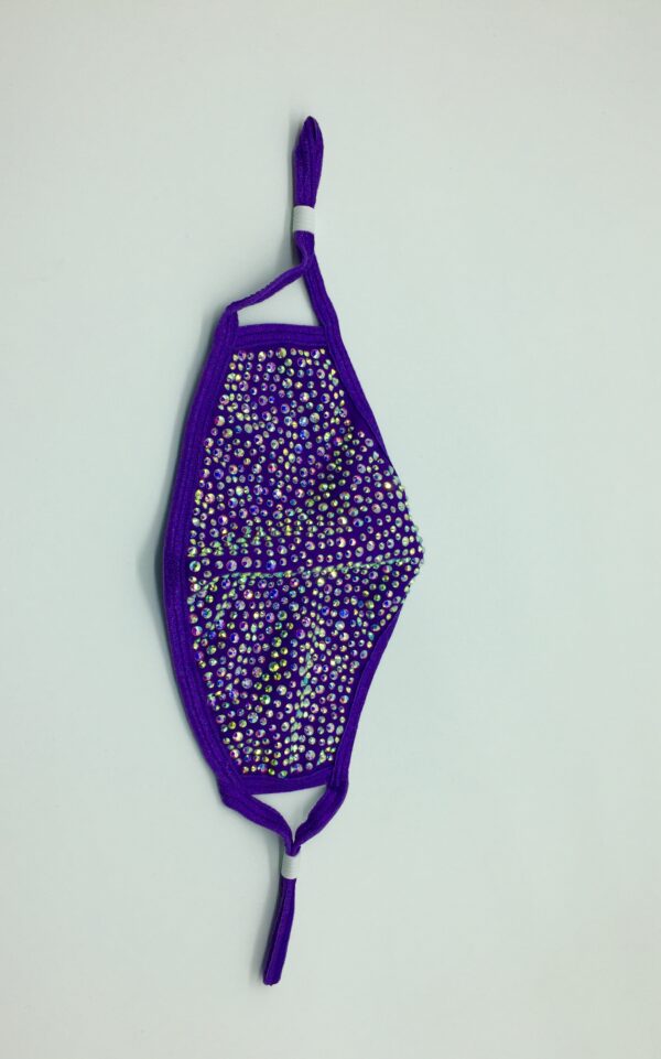 purple + AB rhinestone mask - Image 5