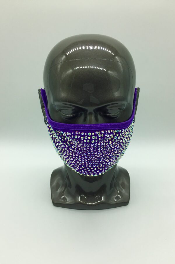 purple + AB rhinestone mask - Image 3