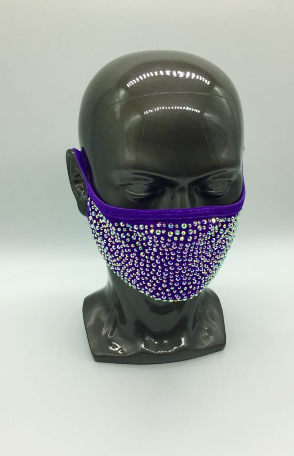 purple + AB rhinestone mask