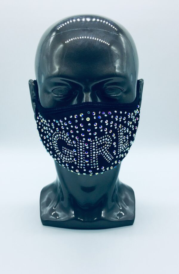 girl pattern rhinestone mask