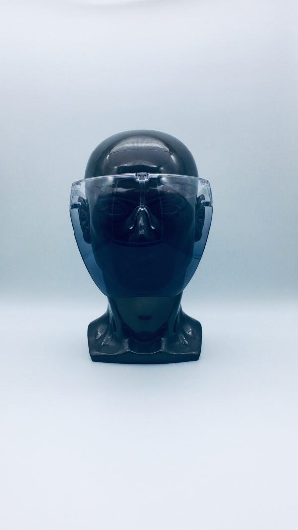 dark transparent face shield